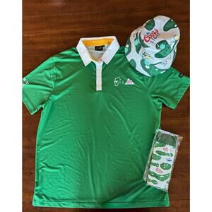 WM Phoenix Open Men’s Coors Light Green Polo + Hat + Socks Set Size XL